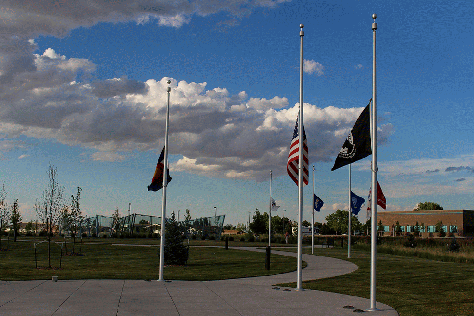 Flags at the Colorado Freedom Memorial